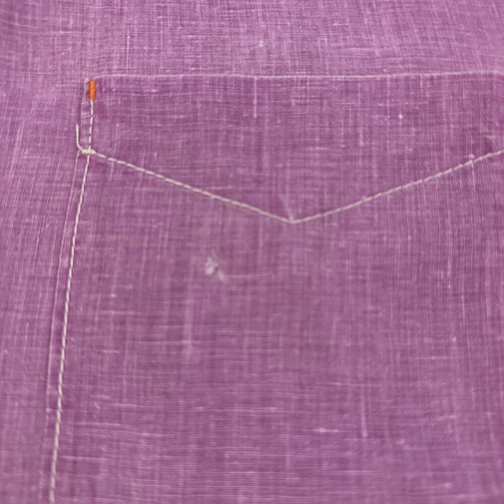 Tommy Bahama Mens Linen Shirt Size XL Purple Long Sleeve Button Front Solid - Picture 6 of 14